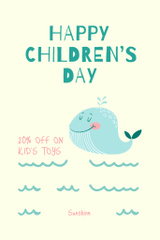 Fascinating Children's Day Greeting With Toys Sale Offer