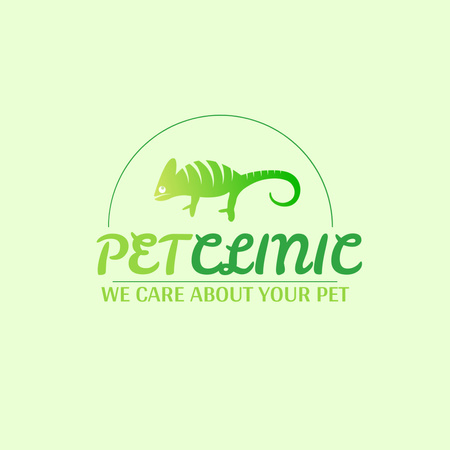 Klinika egzotikus állatok számára Animated Logo tervezősablon