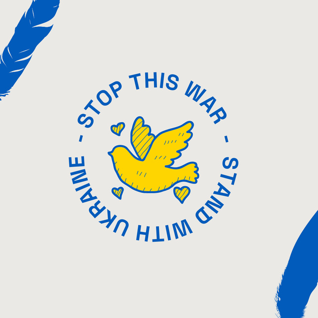Designvorlage Stop This War in Ukraine für Instagram