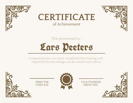 Ontwerpsjabloon van Certificate van Certificate