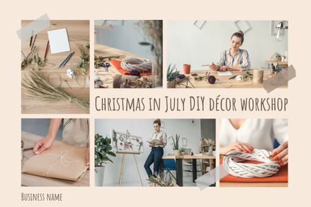  July Home Decor Christmas Sale Mood Board Modelo de Design