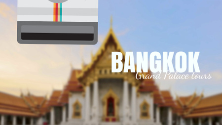 Platilla de diseño Visit Famous authentic Bangkok Full HD video