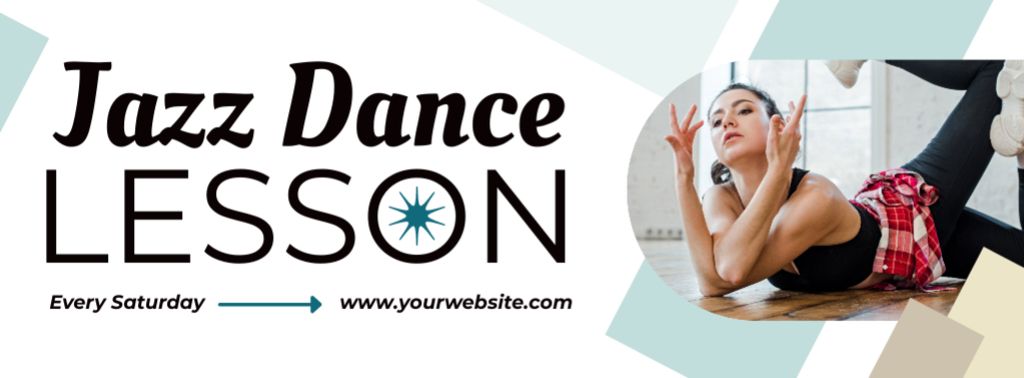 Promo of Jazz Dance Lesson Facebook cover Πρότυπο σχεδίασης