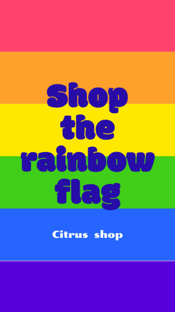 Pride Month Celebrating With Rainbow Flag Sale Offer In Pink Instagram Video Story Design Template