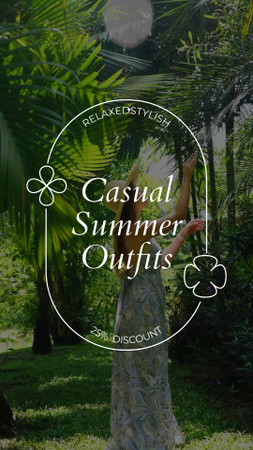 Casual Clothes With Discount For Summer TikTok Video Design Template