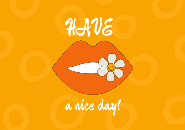 Plantilla de diseño de Nice Day Wishes Postcard A5 