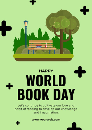 Plantilla de diseño de Anuncio del evento del Día Mundial del Libro Poster 
