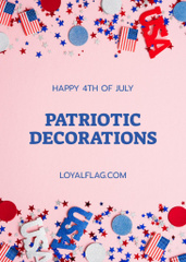 Patriotic Independence Day Decor Offer on Pink