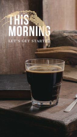 kifejezés a reggeli kávéval kapcsolatban Instagram Story tervezősablon