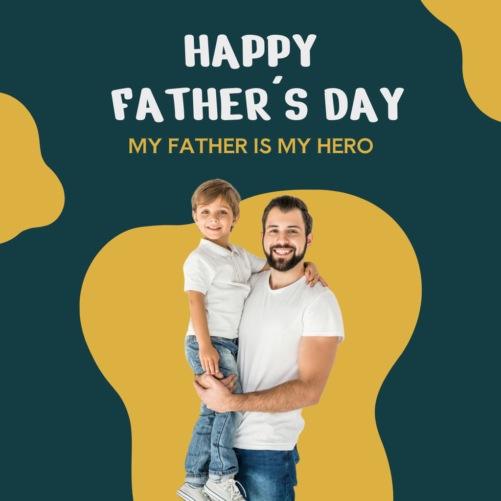 Plantilla de diseño de Wishing You a Joyful Father's Day Instagram 