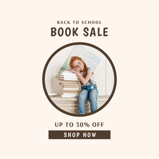 Remarkable Bunch Of Books Sale Ad Instagram Design Template