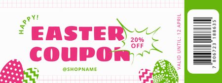 Easter Promotion with Dyed Eggs Coupon Design Template