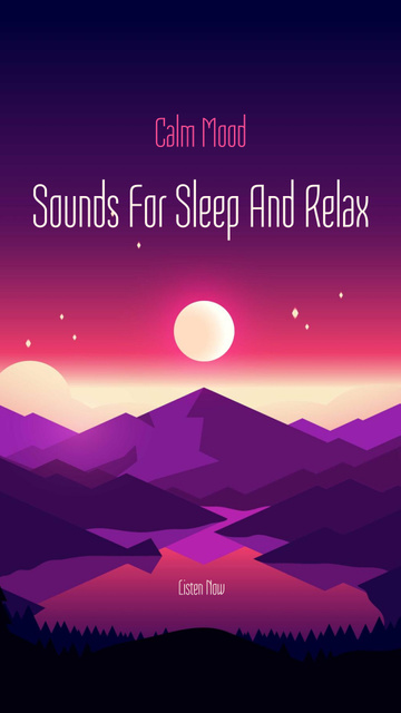Sounds for Sleep and Relax Instagram Story Modelo de Design