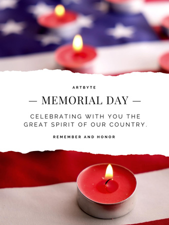 Ontwerpsjabloon van Poster US van Memorial Day Celebration Announcement