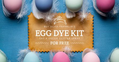 Easter Egg dye kit sale Facebook AD Šablona návrhu