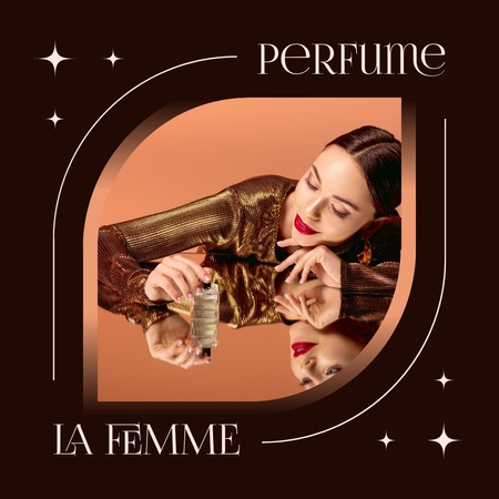 Beautiful Woman with Elegant Perfume Instagram Design Template
