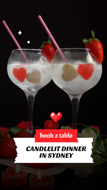 Template di design Special Candlelit Dinner For Valentine`s Day TikTok Video
