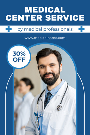 Platilla de diseño Offer of Best Medical Center Services Pinterest