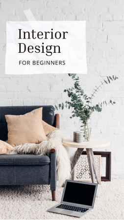 Interior Design Courses Ad Instagram Story Modelo de Design