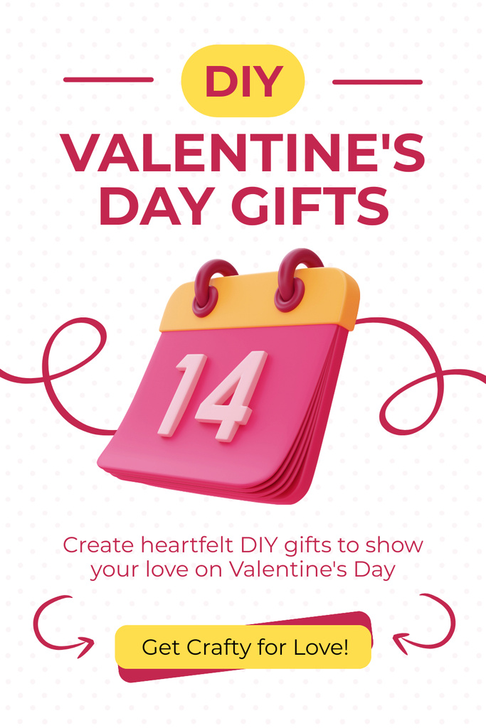 Designvorlage Lovely Valentine's Day Gifts DIY Offer für Pinterest