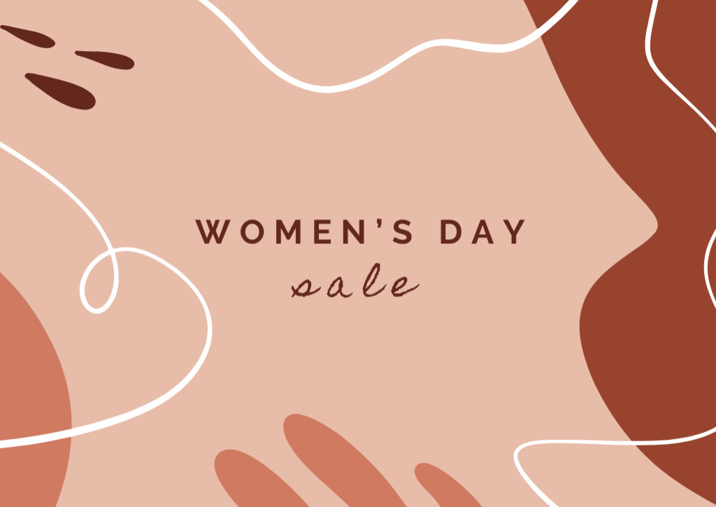 Ontwerpsjabloon van Postcard van Women's Day Special Sale