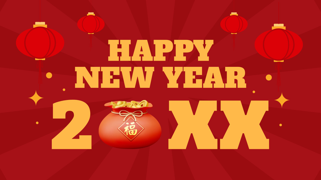 Plantilla de diseño de Happy New Year 2023 FB event cover 