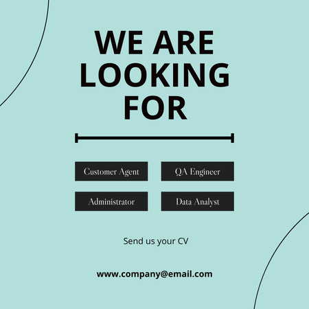 We are Looking for Multiple Positions Instagram Design Template