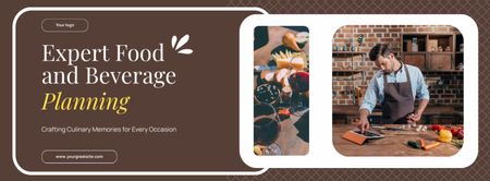 Professional Event Planning with Food and Beverage Facebook cover Design Template