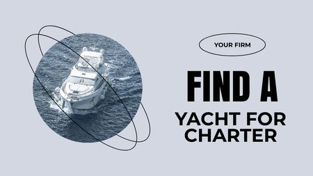 Yacht Tours Ad Title Design Template