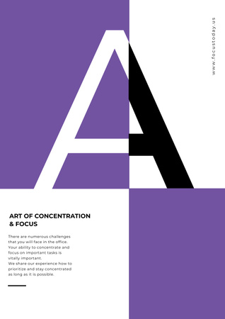 Plantilla de diseño de Art of concentration technique on Letter Poster 