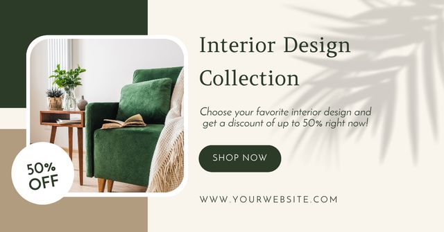 Plantilla de diseño de Interior Design Collection Facebook AD 