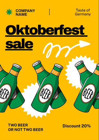 Oktoberfest Sale Announcement Flyer A7 Design Template