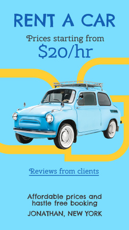 Car Rental Services Offer  Facebook Video Story Design Template