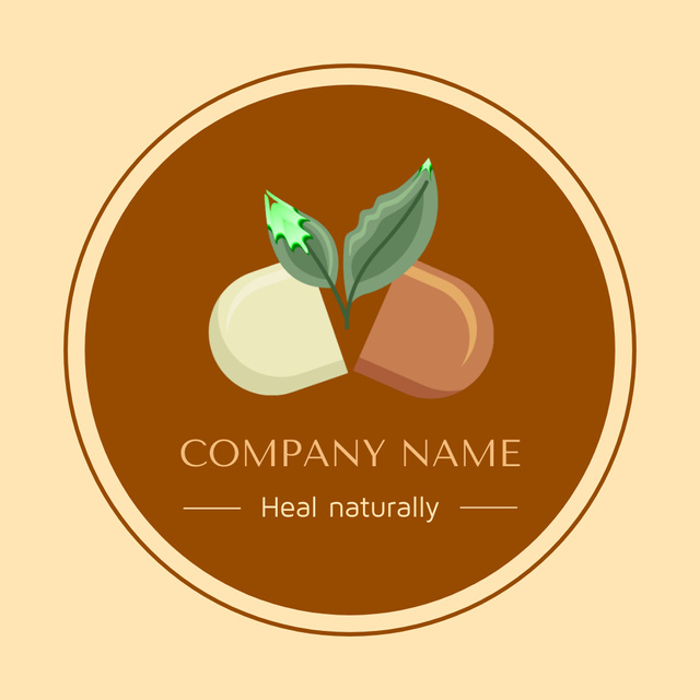 Healing Naturally With Homeopathy Capsules Animated Logo Šablona návrhu