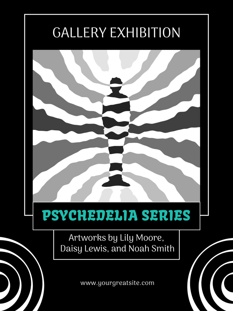 Psychedelic Gallery Exhibition Poster US – шаблон для дизайну
