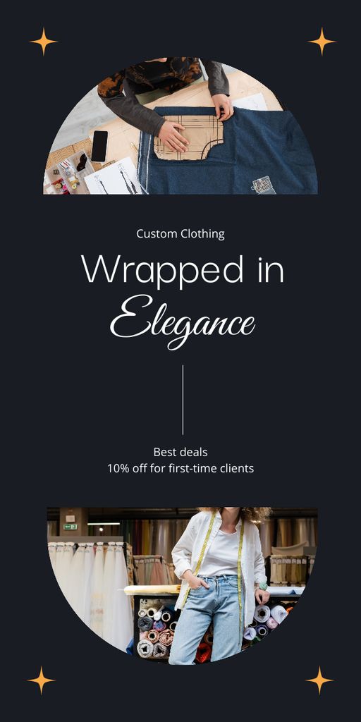 Custom Collection of Elegant Clothes Sale Announcement Graphic Tasarım Şablonu