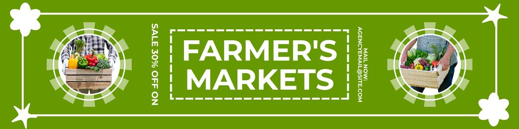 Farmers Market Invitation on Green Twitter Πρότυπο σχεδίασης