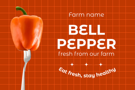 Bell Pepper from Farm Label Design Template