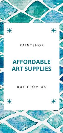 Art Supplies Sale Offer Flyer DIN Large Design Template