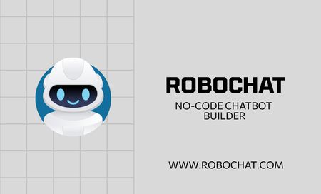 Chat Bot Advertisement Business Card 91x55mm Šablona návrhu