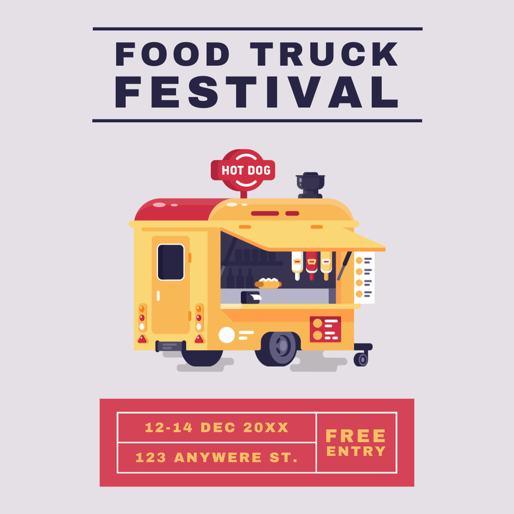 Street Food Festival Event Invitation Instagramデザインテンプレート