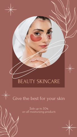 Moisturizing Skincare Products Sale Instagram Story Modelo de Design