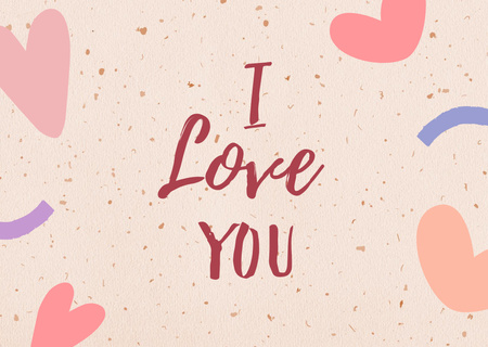 Platilla de diseño Card - I Love You Card