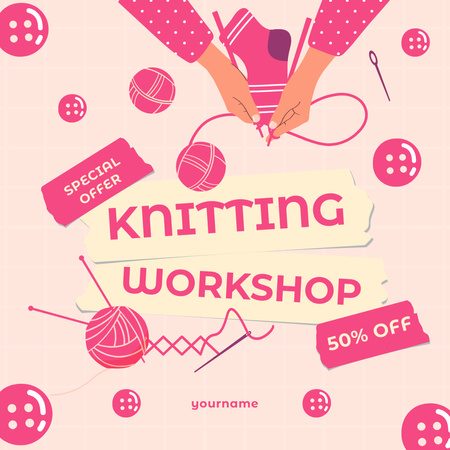 Modèle de visuel Special Offer on Handmade Knitwear - Instagram