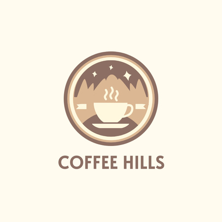 Illustration of Coffee Cup Logo Modelo de Design