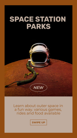 Announcement about Space Themed Parks Instagram Story Design Template