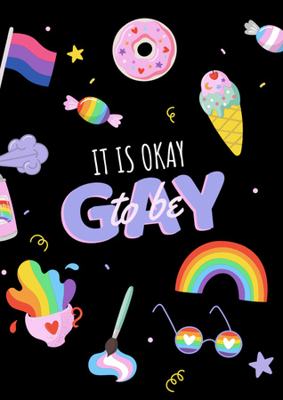 Awareness of Tolerance to LGBT Poster Design Template