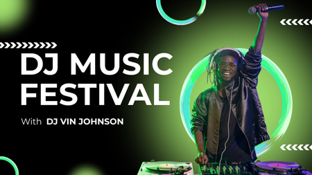 Plantilla de diseño de Anuncio destacado del festival de música de DJ Youtube Thumbnail 