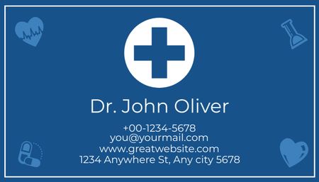Az Orvosi Központ hirdetése Business Card US tervezősablon