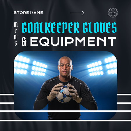 Goalkeepers Gloves Sale Offer Instagram Design Template